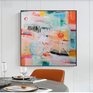 Abstract Painting Painting Human Human Fine Art Poster di grandi dimensioni e stampa di tela di pittura Art Wall Art per soggiorno Cuadros