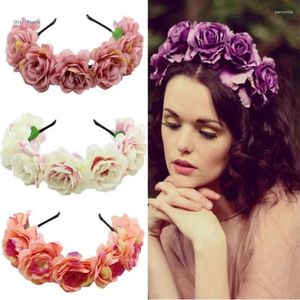 Party Supplies Bride Flower Wedding Floral Garlands Hair Wreath Po Headwear