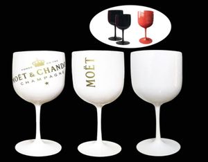 Moet Chandon Ice Imperial White Acrylic Goblet Glass Classic vinglas för Home Bar Party Cup Christmas Gift Champagne Glass LJ1697228