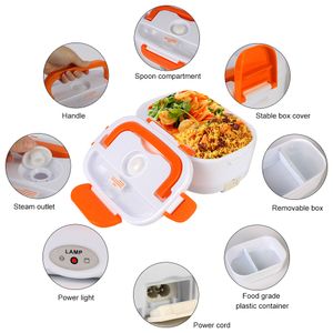 Dinnerware Travel Car Work Heating Bento Box Food Warmer Electric Heated Lunch Box 12V 220V EU Plug Fast Heating Food container