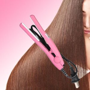 Professionelles Mini Haarglätter Eisen rosa Keramik tragbarer elektronischer Haare Glättungsstyling -Werkzeuge Haar1298953