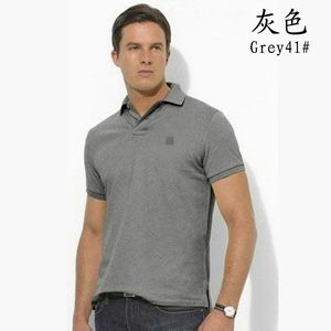 Men's designer top brand Polos letter embroidered pony casual short sleeved Polo shirt button V-neck T-shirt men's wrinkle resistant comfortable slim fit top