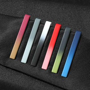 Tie Clips Fashion New New Gradient Personality Trendy Mens Tie Accessories Casual Double Creative Creative Clip Y240411