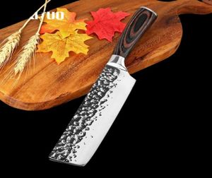 Küchenmesserkoch 8 Zoll Edelstahl Messer Sushi Fleisch Santoku Japaner 7CR17 440C High Carbon Messer Kochen Pakka Wo1784854