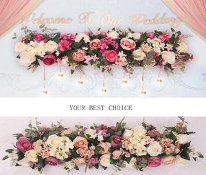 Artificial Flower European Long Row Flowers Wedding Arch Road Lead All Various Types Decoration For Home el Party Decor8863359