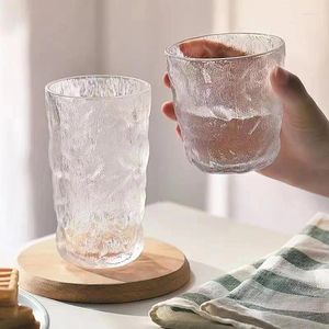 Vinglas med grossist Japanesestyle Ice Grain Thicked Glass Cups Hushållen Drinking Cup är robust hållbar och har en stor kapacitet