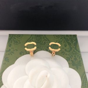 Классические письма -шпильки имеют марки ретро -золотые серьги дизайнер для женской свадьбы на день рождения подарки подарки подарки
