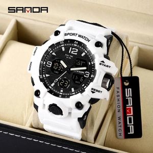 손목 시계 Sanda Top Brand Sports Men 's Watches Military Quartz Watch Man 방수 손목 시계를위한 방수 손목 시계 시계 remlogios masculino