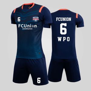 Football Jersey Set for Adults Children New Printed Game Training Team Uniform Short Sleeved Football Jersey Personalized Sportswear