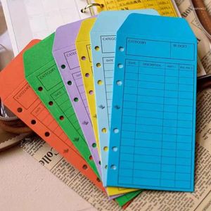 Gift Wrap 6pcs/Lot A5/A6 6Hole Loose Leaf Budget Envelopes Money Saving Cardstock Cash Envelope Organizer Planner Inner Pages Accessories