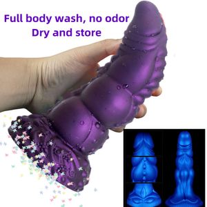2 colori liquido silicone mostro dildo tappo di culo dililos realtà erotica uomo morbido per pene per donne masturturrane giocattolo sexy per adulti