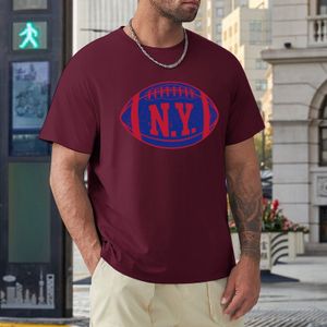 NYG Retro Football-Красная футболка Симпатичная одежда футболка мужчина негабаритная футболка Kawaii одежда мужская T Рубашки