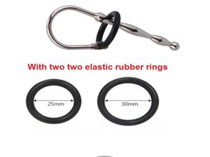 Latest Male Stainless Steel Urethral Sounding Stretching Stimulate Bead Dilator Penis Plug With Cock Ring Chastity Devices BDSM Ad9123487