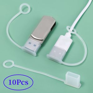 1-10 PCS USB için Kayıp Toz Kapağı Bir Toz Fişi Yarı Türlü Pet PET USB 2.0 3.0 3.1 Şarj Kablo Koruyucu Kapağı