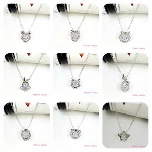 Pendant Necklaces Best Quality 925 silver Original 12 zodiac Crystals From Pendant Necklaces Women Lucky number Fine jewelry 240410