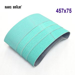 4 parça 457*75mm zirkonya aşındırıcı zımparalama kayışları bıçak kalavatma aracı 40# 60# 80# 120# çeşitli