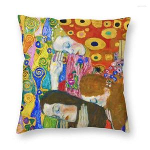 Travesseiro luxuoso gustav klimt esperança ii arremesso de casas decoração de casa de pintura personalizada capa de arte 45x45 travesseiro para sofá