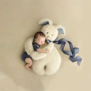 Animals Newborn Photography Props Plush Animal Bunny Doll Posing Pillow Photo Cushion Photo Studio Photography Mat
