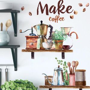 Wallpapers Household Light Decorations For Home Pvc Decorative Coffee Theme English Sticker