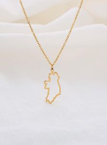 10 st kontur Republiken Irland Map Halsband Kontinent Europe Country Dublin Pendant Chain Halsband för Moderland Hemstad Iris9132668