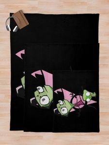 Invader Zim Gir Irken Logo werfen Sie Decke süße Decke Plaid lose Decke