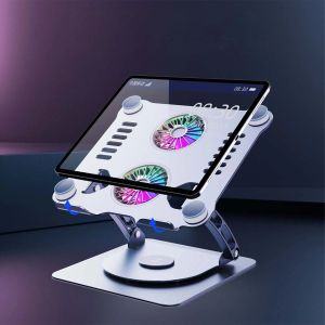 Stand Alüminyum Ayarlanabilir Dizüstü Bilgisayar Stand Defteri Stand Soğutma Fan Pad Tutucu Taban Talsör Mac Bilgisayar PC Tablet