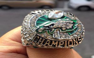 Philadelphia 2018 Eagle S American Football Team Champions Championship Ring with trälåda Sport Souvenir Fan Men Gift Whole4337024