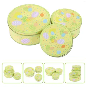 Förvaringsflaskor Candy Box Package Cookie Holder Sweets Case Tinplate Biscuit Container Festival Supplies