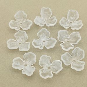 Nova chegada!100pcs acrílico Efeito de mármore transparente Flores de flores para brincos de colar Peças DIY, descobertas de jóias componentes