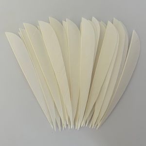 50pcs 3/4/5 polegadas de seta branca penas