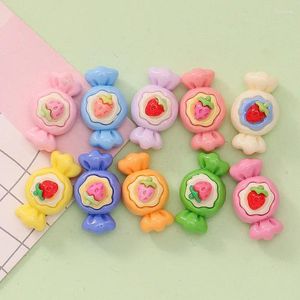 Dekoracyjne figurki 10pcs Śliczne owocowe cukierki Flatback Cabochons Scrapbooking do dekoracji skorupy telefonu