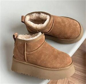 Designer klasyczny Ultra Mini Snow But Platform Krótkie kobiety mężczyźni fur