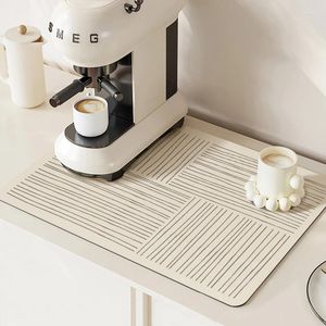 Bord Mattor Linje Designad Drain Pad Table Sover Mat Mat Stor kök Absorberande Tömd kaffekat Snabbtorkning Mattan servis placemat