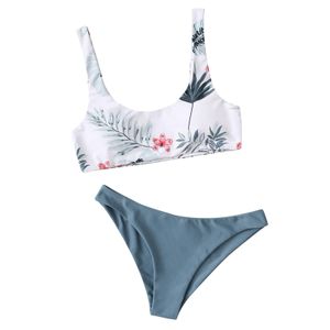 Maiô feminino 2023 Floral Print Bikini Conjunto de biquínis Plus Size Bikinis Para mulheres de roupas de banho acolchoadas de roupas de praia para mulheres frete grátis