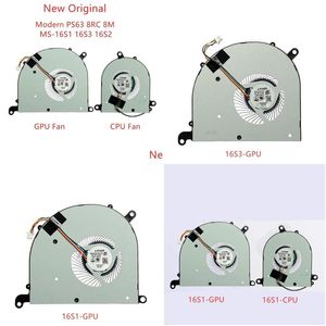 Pad di raffreddamento per laptop Nuovi ventole GPU CPU originali per MSI Modern PS63 8RC 8M MS16S1 16S3 16S2 BS5005HSU3J/U3i Drop Delivery Delivery Computers OT29A