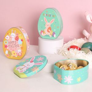 Påsk Bunny Candy Box Aluminium Tin Jar för Cream Balm Nail Cosmetic Container påfyllningsbara flaskor TEA burkar