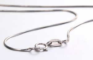 Hela Sale6Sizes tillgängligt Real 925 Sterling Silver Halsband Slim Thin Chains Halsband Kvinnokedja Kidsflickor Jycken 14-32 