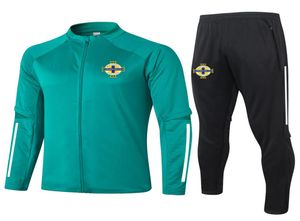 2021 Studio di allenamento dell'Irlanda del Nord set da calcio per adulti set kit sport giacche con cerniera piena e pantaloni set di allenamento per i pantaloni Men0395896908