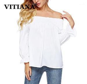 Mulheres Blusa de festa sexy outono 2021 fêmea de manga longa Lace up sem alças fora do ombro sem costas Blouses pretas sólidas Mulheres039s 9278730