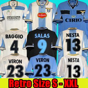 Lazio Retro 1989 1990 1991 1992 1999 2000 2001 Koszulki piłkarskie Nedved Simeone Salas Gascoigne Home Away Football Shirt Veron Crespo Nesta 89 90 91 92 93 98 99 00 100th