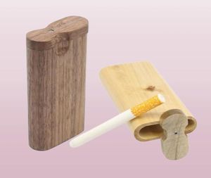 En hitter dugout pipe handgjorda trä dugout med keramiska rörcigarettfilter rör som röker rör trä dugout rörbox9480725