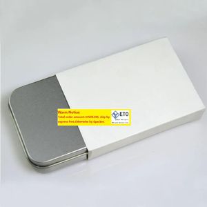 500pcs Home Organization Empty Packaging Boxes Silver Metal Tin Box For Oil Lighter Gift Set Case Tinplate Container 8x6x2cm Storage ZZ