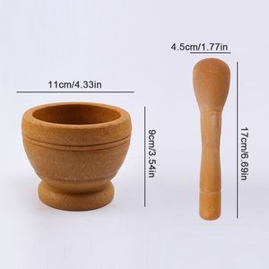 Mortar and Pestle Set Spice Grinder PP Grinding Bowl Set Garlic Crush Pot Kitchen Tool Herb Crusher Easy to Clean for Home Cook
