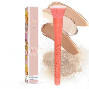 Brilhos de maquiagem 1pcs Red Série esculpida Relief Design Brush Crepous Foundation Face