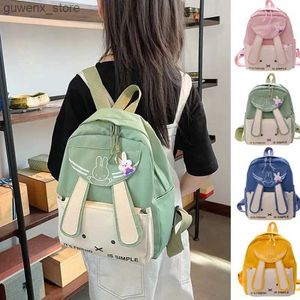 Backpacks Childrens backpacks. Rabbit ear backpack printed mens and womens backpacks Y240411