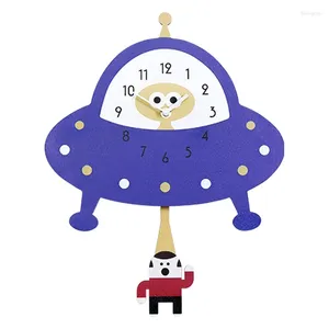 Wall Clocks Clock Baby Room Creative Decoration Children's Kindergarten Cute Cartoon Swing