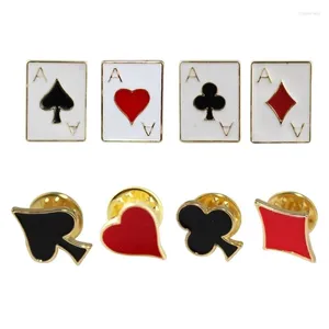 Цепи 652F 8 ПК/SET Cartoon Brooches Poker Brouch Значки металлические штифты для одежды для джинсов рюкзак рюкзак Harajuku Эмалевые булавки