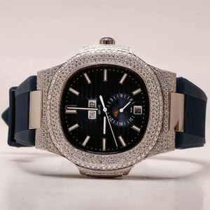 Luxury Look Fullt Watch Iced For Men Woman Woman Top CraftSmanship Unikt och dyra Mosang Diamond Watchs For Hip Hop Industrial Luxurious 20534