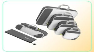 Gonex Set Seyahat Sıkıştırma Paketleme Küpleri Bagaj Bavul Organizatör Asma Depolama Çantası Eko Premium Mesh LJ2009228624811