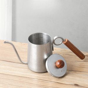 Kettle Coffee Pot Barista Accessories Hand Drip Kettle Gooseneck Stainless Coffee Maker Coffeeware Teaware Swan Neck Teapot Bar 240326